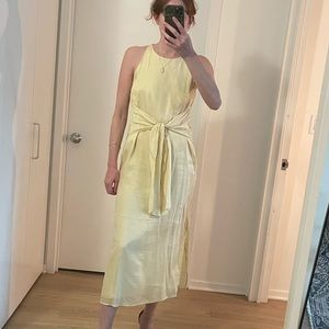 Zara yellow midi dress